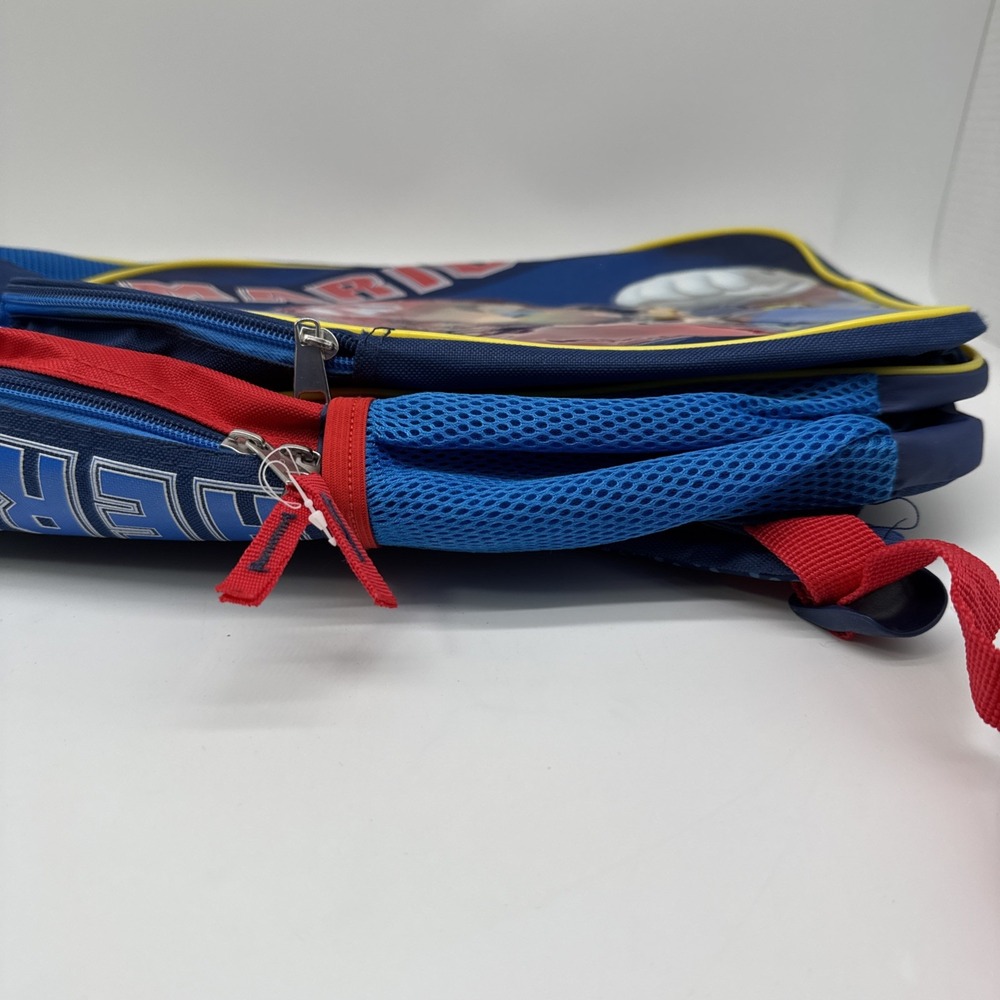 Super Mario 17" Backpack‎ With Laptop Sleeve Book Bag Nintendo Zippered School - Picture 5 of 11